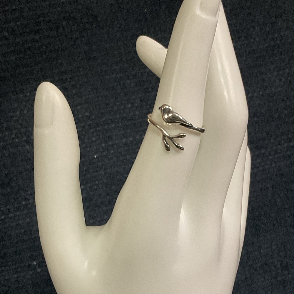 🐘🐘 925 Sterling Silver Bird Adjustable Ring - Picture 9 of 10